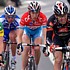 Frank Schleck en tête de la course avec Moerenhout, Trenti et Reynes pendant Milano - San Remo 2006